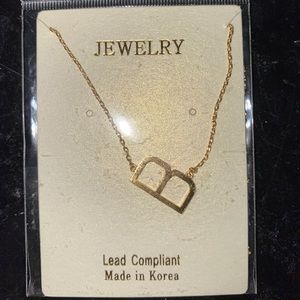Gold “B” Necklace